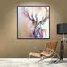 Latitude Run® Stag II Framed Painting Print Canvas in Green/Orange/Red | 14 H x 14 W x 2 D in | Wayfair LTRN6595 30805791