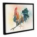 Latitude Run® Strutting His Stuff Framed Painting Print Canvas in Green/Red/Yellow | 14 H x 18 W x 2 D in | Wayfair LTRN6664 30806053