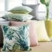 Beach Club Throw Pillow Polyester/Polyfill blend in Green Madcap Cottage by Howard Elliott Collection | 24 H x 24 W x 6 D in | Wayfair 3-640