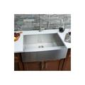 Miseno Stainless Steel 30" L x 21" W Farmhouse Kitchen Sink w/ Apron Front Stainless Steel in Gray | 10 H x 30 W x 20.75 D in | Wayfair MNO163020F