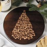 Martins Homewares Modern Christmas Tree Trivet Wood in Brown | 8 D in | Wayfair 85515M