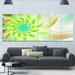 Design Art 'Huge Bright Fractal Flower' 6 Piece Graphic Art Print Set on Canvas in Green | 28 H x 70 W x 1 D in | Wayfair PT15632-628