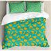 Ambesonne Tropical Bananas Pattern in Vivid Tones Exotic Style Palm Summer Graphic Duvet Cover Set Microfiber in Green | King | Wayfair