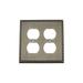 Nostalgic Warehouse Egg & Dart 2-Gang Duplex Outlet Wall Plate in Gray | 4.88 H x 4.88 W x 0.38 D in | Wayfair 719837