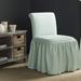 One Allium Way® Vanity Cotton Upholstered Side Chair Fabric in Blue | 31.9 H x 19.7 W x 23.6 D in | Wayfair A31740E0AB5F43C890935D9FFD2E50C4