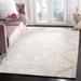 White 120 x 96 x 0.51 in Indoor Area Rug - One Allium Way® Bernon Hand-Tufted Silver/Ivory Area Rug Viscose/ | 120 H x 96 W x 0.51 D in | Wayfair