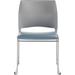 National Public Seating 8700 Series Armless Stackable Chair Vinyl/Metal in Gray/Blue | 30.75 H x 20 W x 19.25 D in | Wayfair 8742-12-02
