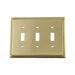 Nostalgic Warehouse Rope 3-Gang Toggle Light Switch Wall Plate in Yellow | 5.13 H x 6.88 W x 0.25 D in | Wayfair 720108