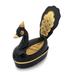 Bloomsbury Market Chappelle Lacquered Regal Swan Decorative Box Lacquer in Black/Brown | 3.7 H x 3.9 W x 2.1 D in | Wayfair