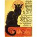 Oriental Furniture Chat Noir Cabaret - Vintage Advertisement on Canvas in Black/Red/Yellow | 31.5 H x 23.5 W x 0.75 D in | Wayfair CAN-ART-CHAT