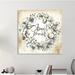 One Allium Way® 'Cotton Boll Brown Wreath: Family Forever' Watercolor Painting Print on Wrapped Canvas in White | 36 H x 36 W x 1.5 D in | Wayfair
