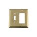 Nostalgic Warehouse Deco 2-Gang Toggle Light Switch/Rocker Combination Wall Plate in Yellow | 4.88 H x 4.88 W x 0.32 D in | Wayfair 720102