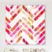 Oliver Gal Sugar Flake Herringbone - Wrapped Graphic Art on Canvas in Pink/Red | 30 H x 30 W x 1.5 D in | Wayfair 10599_30x30_CANV_XHD