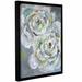 One Allium Way® Two Roses Framed Painting Print on Wrapped Canvas in White | 48 H x 36 W x 2 D in | Wayfair OAWY5606 33524223