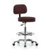 Perch Chairs & Stools Height Adjustable Exam Stool w/ Basic Backrest & Foot Ring Metal in Brown | 47.5 H x 24 W x 24 D in | Wayfair WTBAC3-BBU