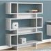 Orren Ellis Bookshelf, Bookcase, Etagere, 4 Tier, 55"H, Office, Bedroom, Laminate, Grey, White, Contemporary in Gray/White | Wayfair