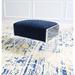 Pasargad Tribecca Acrylic Base Accent Stool Upholstered/Velvet in Blue | 16 H x 19 W x 14 D in | Wayfair STOOL 139-1.