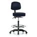 Perch Chairs & Stools Height Adjustable Doctor Stool w/ Foot Ring Upholstered/Metal in Gray/Black | 49.25 H x 24 W x 24 D in | Wayfair WLTR3-BIMF