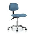 Perch Chairs & Stools Perch Vinyl Task Chair Aluminum/Upholstered in Blue | 29 H x 24 W x 24 D in | Wayfair LBLNC1-BCO