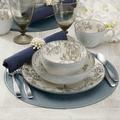 Pfaltzgraff Gabriela Blue 16-Piece Dinnerware Set, Service for 4 Ceramic/Earthenware/Stoneware in Gray | Wayfair 5216945