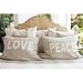 Pom Pom At Home 2 Piece Love Peace Linen Pillow Cover Set | 20 H x 27 W in | Wayfair O-0600-F-12