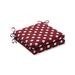 Latitude Run® Polka Dot Indoor Lounge Outdoor Chair Cushion Polyester in Red/Brown | 3 H x 20 W x 20 D in | Wayfair