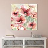 Red Barrel Studio® 'Poppy Field I' Painting Print on Wrapped Canvas in White | 36 H x 36 W x 1.5 D in | Wayfair RBRS4396 39987066
