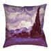 Red Barrel Studio® Kinsey Mauve Wheatfield w/ Cypresses Lumbar Pillow Polyester/Polyfill blend | 14 H x 20 W x 3 D in | Wayfair RDBT1927 40990361