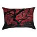 Red Barrel Studio® Olney Japanese Maple Tree Rectangular Lumbar Pillow redPolyester/Polyfill/Polyester | 14 H x 10 W x 3 D in | Wayfair