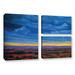 Red Barrel Studio® 'Shadow Moses' 3 Piece Painting Print on Wrapped Canvas Set Canvas in Blue/Red/Yellow | 36 H x 48 W x 2 D in | Wayfair