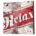 "Relax" by Rodney White Vintage Advertisement on Wrapped Canvas whiteCanvas | 36 H x 36 W x 1.5 D in | Wayfair SC0013636-RW