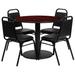 Red Barrel Studio® Nicklas 36" Round Table Set w/ Round Base & 4 Trapezoidal Back Banquet Chairs Plastic/Acrylic/Metal | Wayfair RDBT8994 43608296