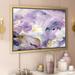 Rosdorf Park Abstract Carried Away Amethyst Watercolor - Floater Frame Graphic Art Print on Canvas Metal in White | 32 H x 47 W x 0.5 D in | Wayfair