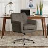Serta at Home Serta Ashland Ergonomic Home Office Chair w/ Memory Foam Cushioning & Stainless Steel Base Upholstered in Gray | Wayfair 47140G