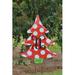 Southern Steel Designs Christmas Tree Yard Garden Stake in Red/White | 29 H x 22 W x 0.05 D in | Wayfair chtrstk107rwd