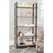 Williston Forge Auton Etagere Bookcase Wood in Gray/Black | 65 H x 33.7 W x 14.6 D in | Wayfair TADN4114 29964830