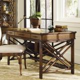 Tommy Bahama Home Bali Hai Solid Wood Desk w/ Hutch & Chair Set Wood in Brown/Red | 30 H x 54.5 W x 30.25 D in | Wayfair