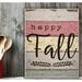 The Holiday Aisle® Happy Fall Distressed Wood Leaves by Daphne Polselli - Textual Art Print Canvas in Black/Gray | 30 H x 24 W x 1.5 D in | Wayfair