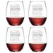 The Holiday Aisle® Swingin' Santa 21 oz. Stemless Wine Glass Glass | 4.625 H x 3.75 W in | Wayfair THDA6124 43080830