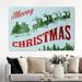 The Holiday Aisle® 'Vintage Xmas' Wrapped Canvas Graphic Art on Canvas Canvas, Wood in White/Brown | 36 H x 54 W x 1.5 D in | Wayfair