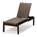 Telescope Casual Leeward MGP Sling Lay-flat Stacking Armless Long Frame Chaise w/ Wheels Plastic in Brown | 43.75 H x 28.5 W x 72 D in | Outdoor Furniture | Wayfair