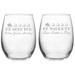 The Holiday Aisle® Santa Says 2 Piece 21 oz. Stemless Wine Glass Set Glass | 4.63 H x 3.75 W in | Wayfair THDA2736 42182357