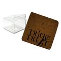 The Holiday Aisle® Trick or Treat w/ Web Halloween Stone Coaster Stoneware | 4 H x 1.5 D in | Wayfair THDA3343 42310677