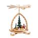 The Holiday Aisle® Richard Glaesser Xmas Forest Pyramid Wood in Brown | 9.6 H x 6.9 W x 7.8 D in | Wayfair THLA6112 40242982