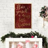 The Holiday Aisle® Have Yourself A Merry Christmas - Textual Art Print Metal in Red | 32 H x 22 W in | Wayfair THLY1863 44250067