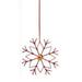 The Holiday Aisle® 6.5" Alpine Chic Tan Country Rustic Style Snowflake Christmas Ornament Metal in Red/Gray | 1 H x 8.5 W x 8.5 D in | Wayfair