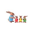 The Holiday Aisle® 4 Piece Dregeno Easter Rabbit Family Ornament Set Wood in Brown | Wayfair THLA6239 40243111