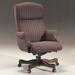 Triune Business Furniture Genuine Leather Executive Chair Upholstered in Brown | 47 H x 27 W x 28 D in | Wayfair