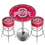 Trademark Global Ohio State University Game Room Combo Wood/Metal in Brown/Red | 42 H x 27.375 W x 27.375 D in | Wayfair OSU9800