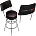 Trademark Global 31" Swivel Bar Stool Upholstered/Metal in Black/Gray | 41.75 H x 20 W x 20 D in | Wayfair DGE1100-LOGO